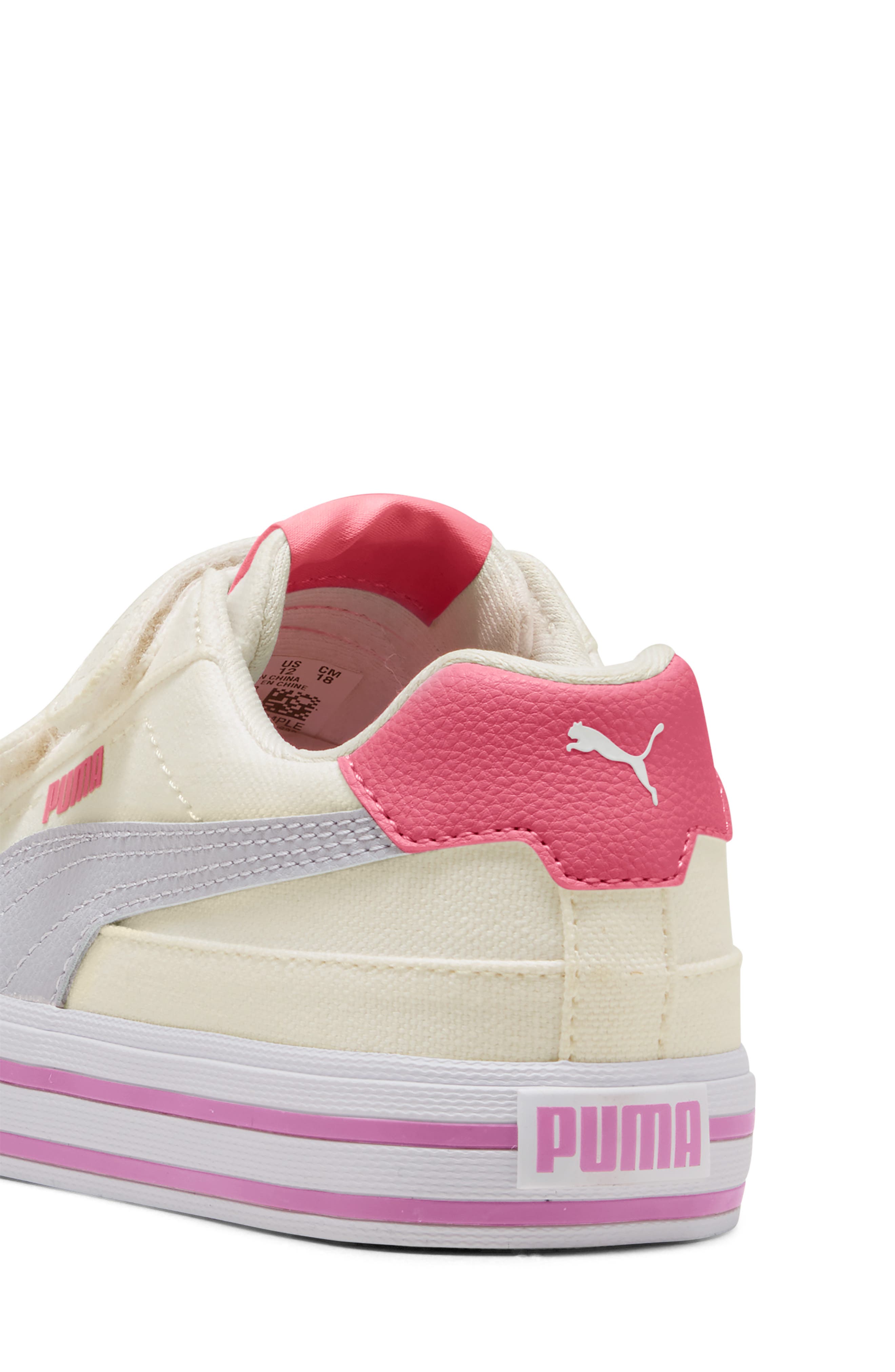 Kids' Court Classic Vulc Sneaker, Alternate, color, WARM WHITE/ LAVENDER POP
