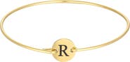 Adornia Tarnish Resistant 18K Gold Plated Initial Bangle Bracelet