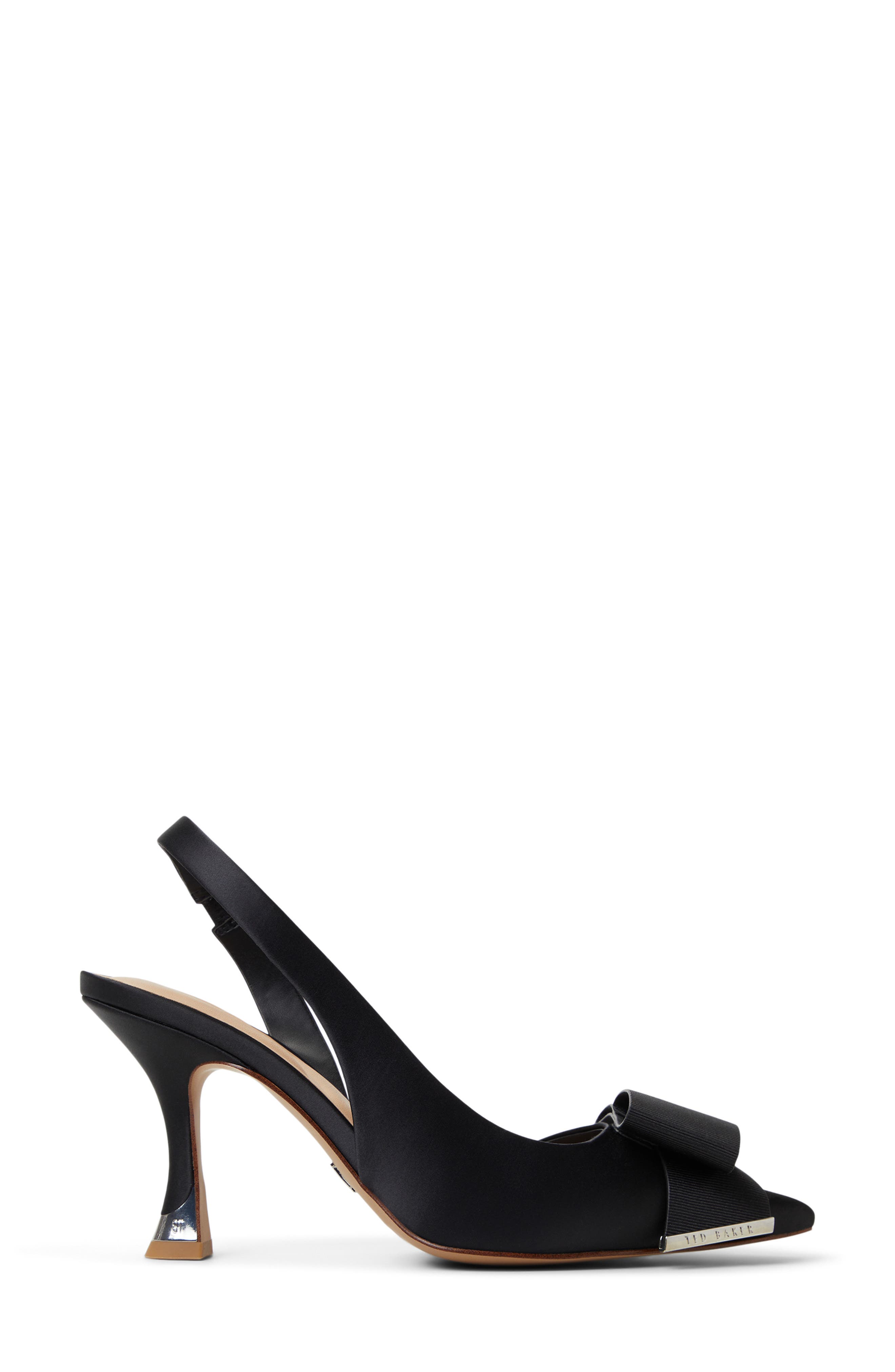 Ted Baker Lola Bow Slingback Pointed Toe Pump, Alternate, color, Black