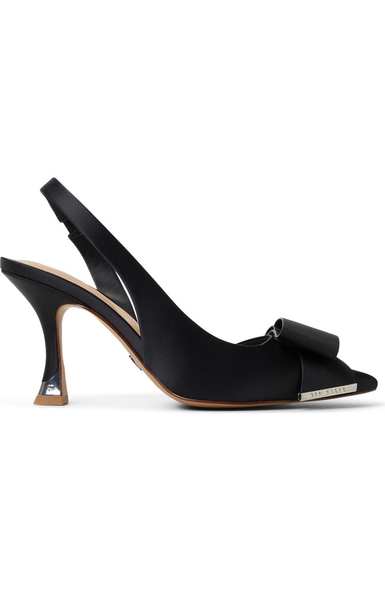 Ted Baker Lola Bow Slingback Pointed Toe Pump, Alternate, color, Black