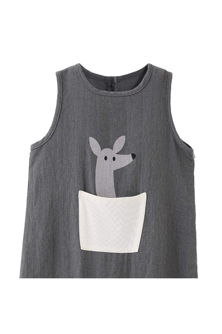 Animal Pocket Romper, Alternate, color, Grey