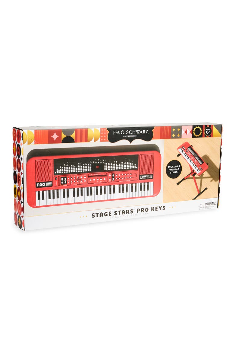 Stage Stars Standing Keyboard Toy, Main, color, RED