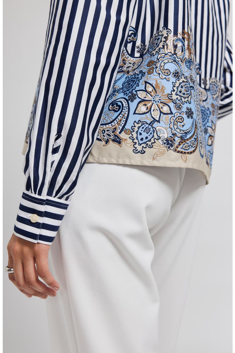 Jodie Stripe Cotton Button-Up Shirt, Alternate, color, BLUE MULTI