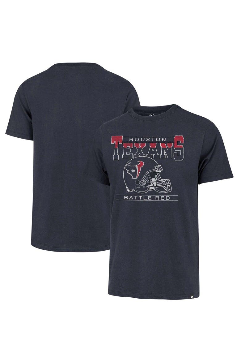 Men's '47 Navy Houston Texans Gridiron Classics Time Lock Franklin T-Shirt, Main, color, Navy