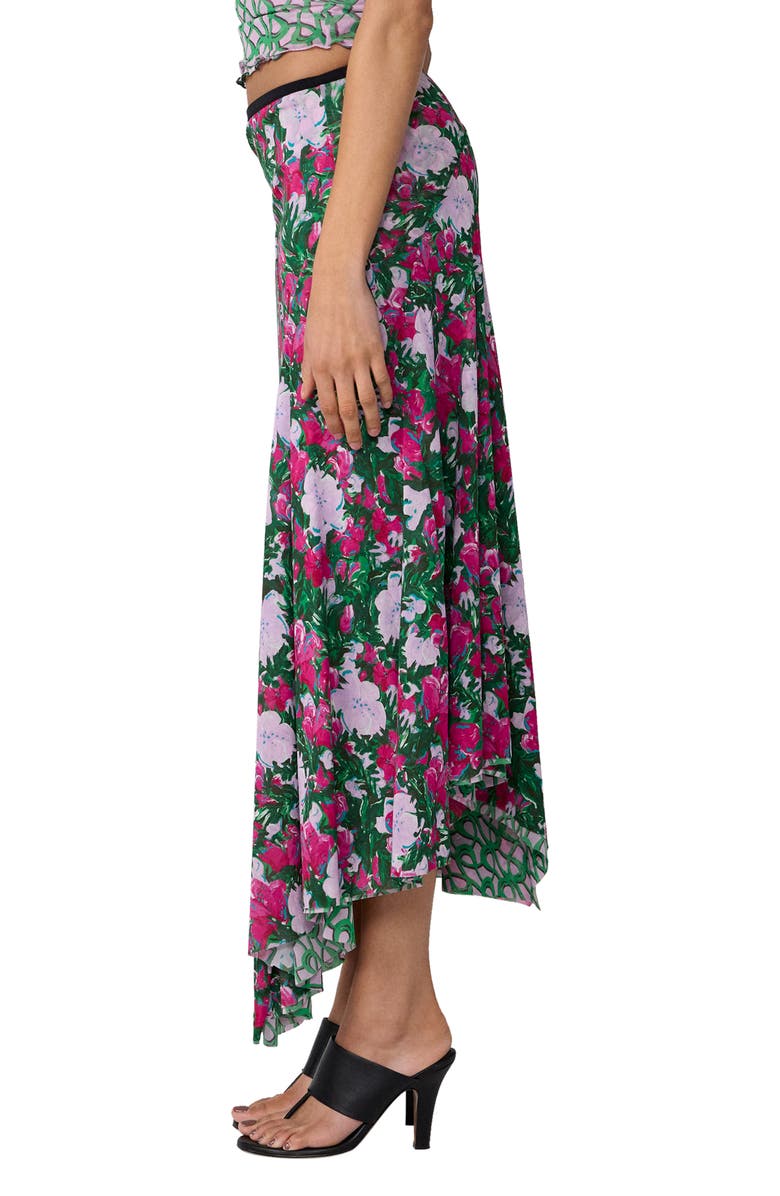 Diane von Furstenberg Hedi Print Asymmetric Maxi Skirt, Alternate, color, Provence Gossip Pink