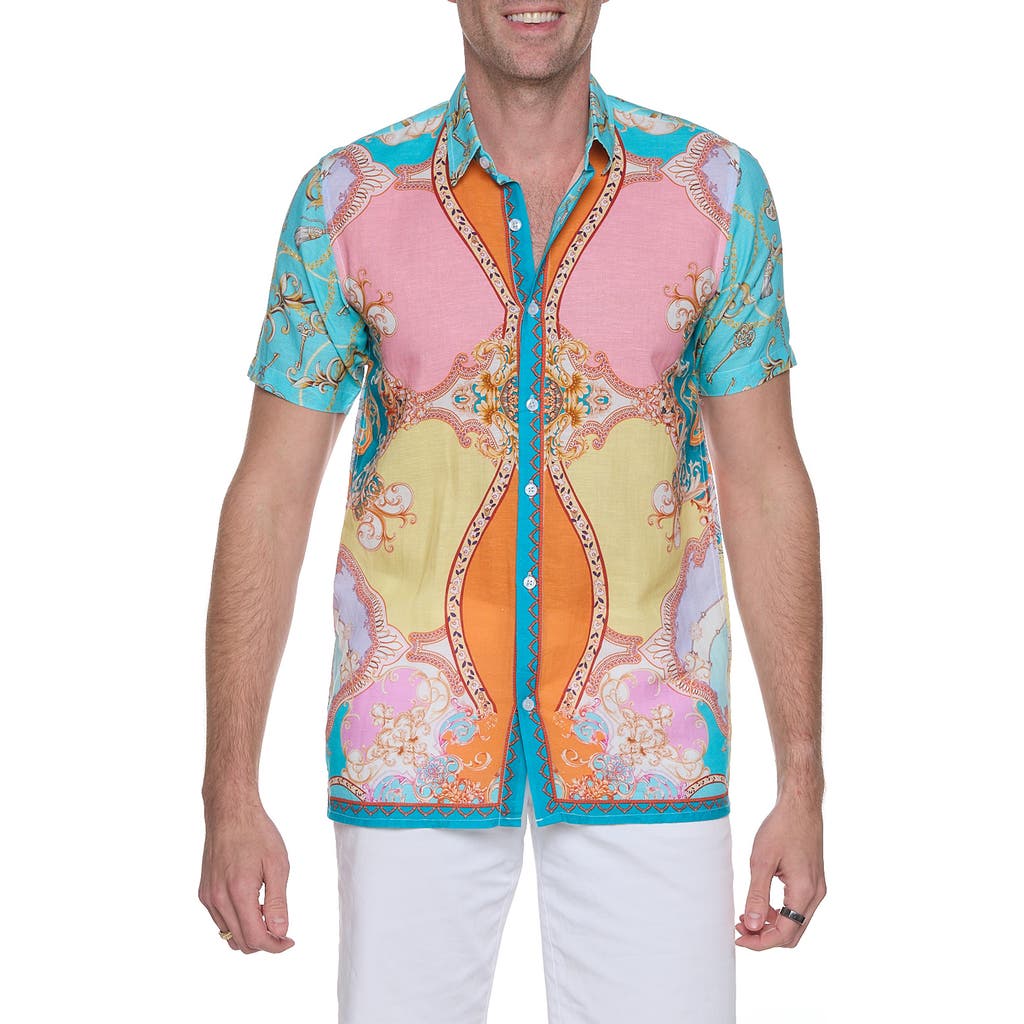 Shop Ranee's Ranees Printed Linen & Cotton Shirt