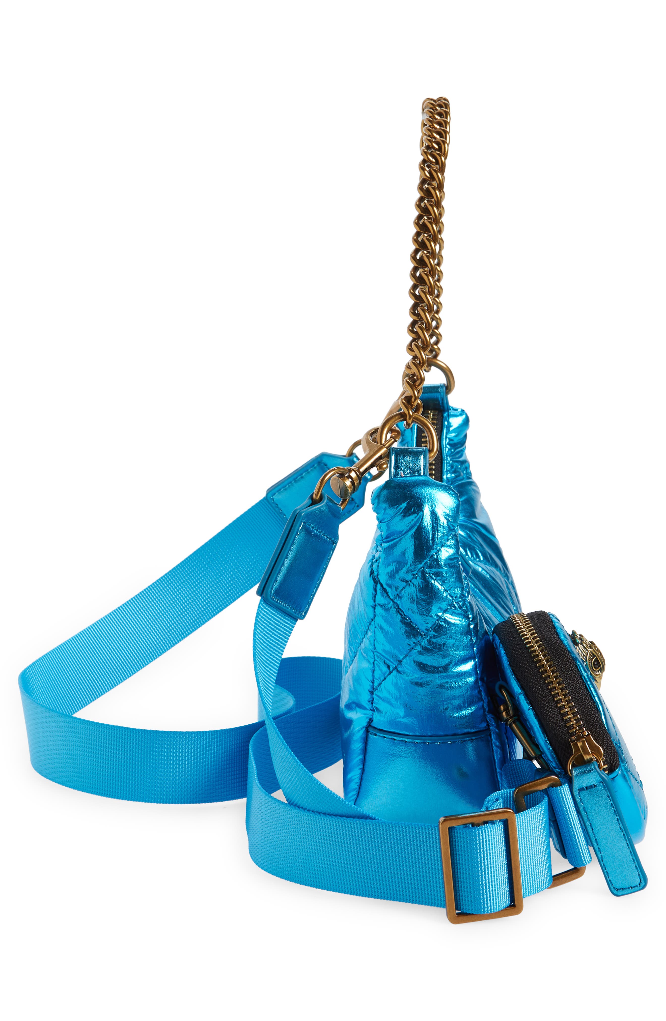 Kurt Geiger London Quilted Metallic Crossbody Bag, Alternate, color, 