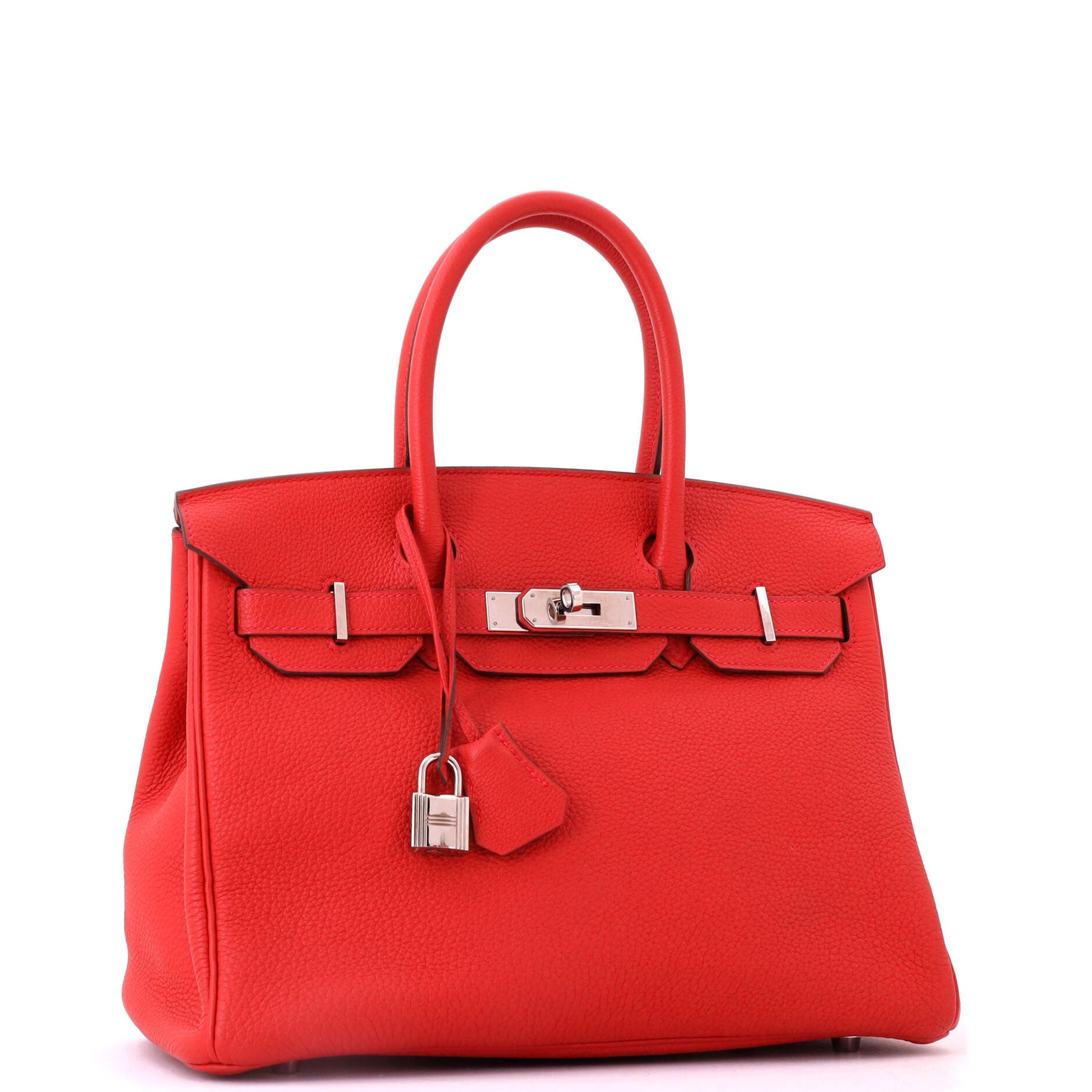 Birkin Handbag Red Togo with Palladium Hardware 30, Alternate, color, Geranium