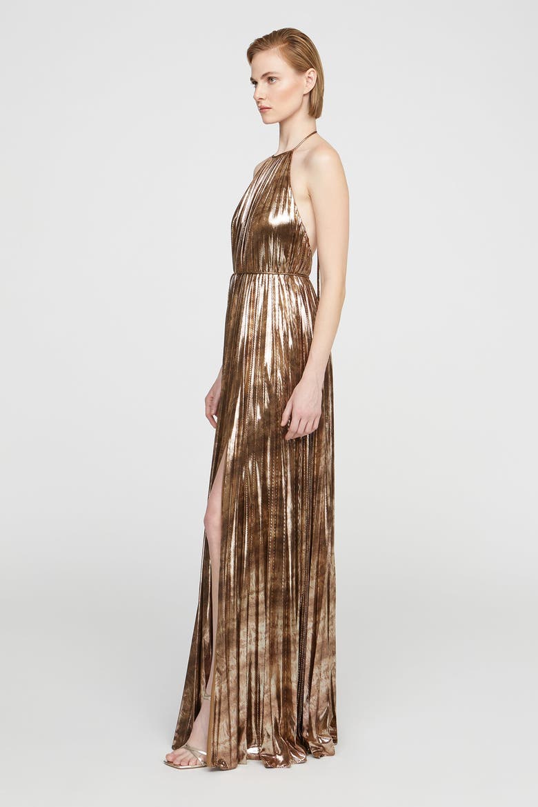 Maxine Jersey Gown, Alternate, color, Copper