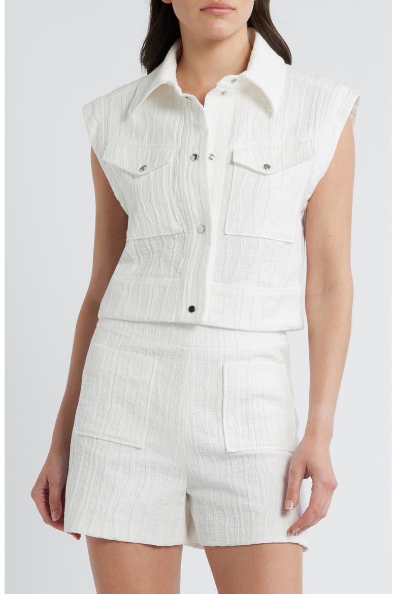 Sleeveless Vest, Main, color, WHITE