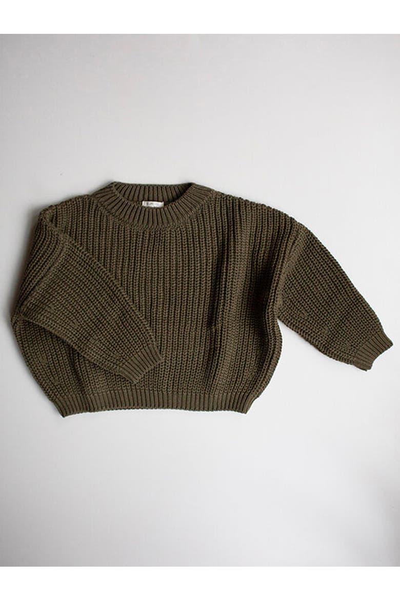 The Chunky Sweater, Main, color, olive