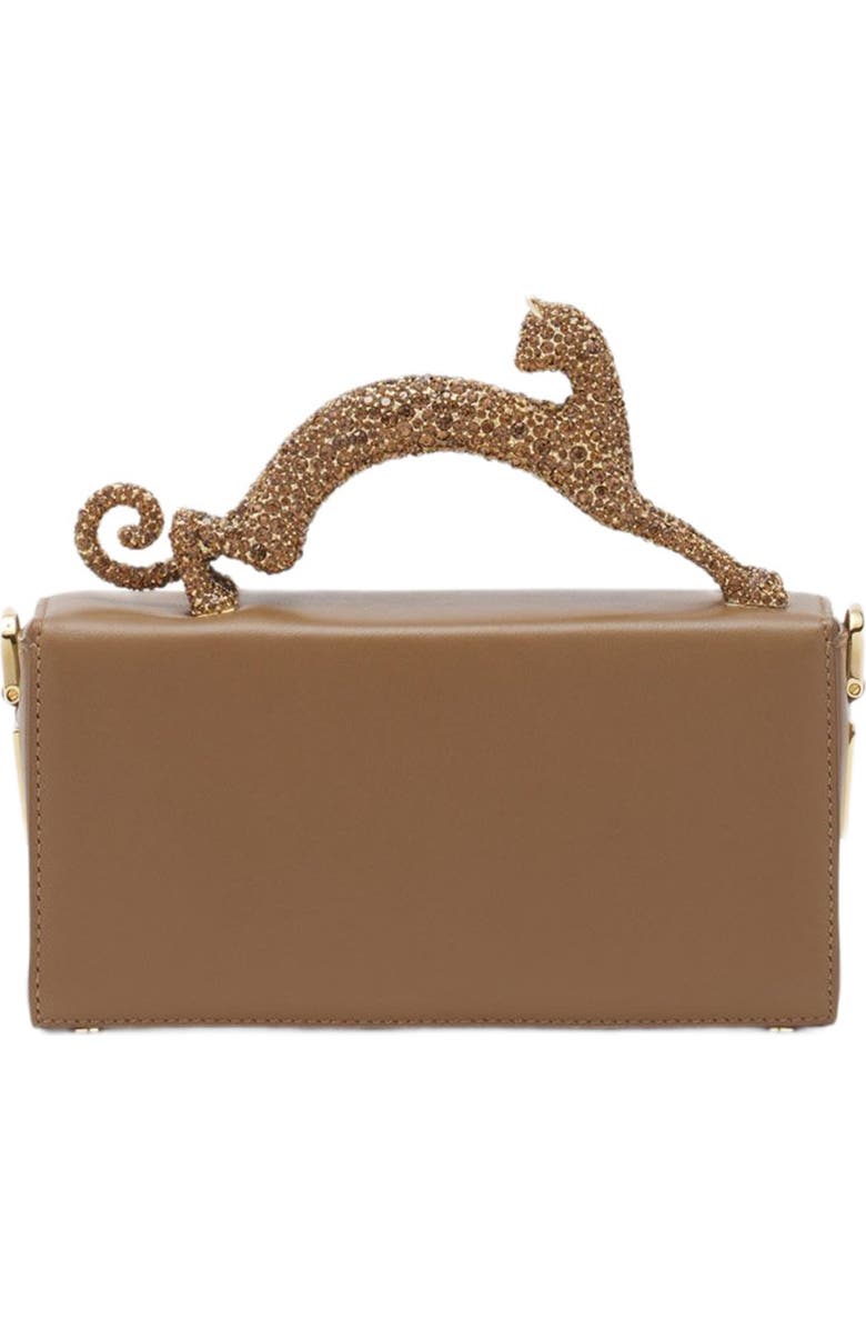 Lanvin Nano Pencil Cat Bag In Leather And Rhinestone, Alternate, color,
