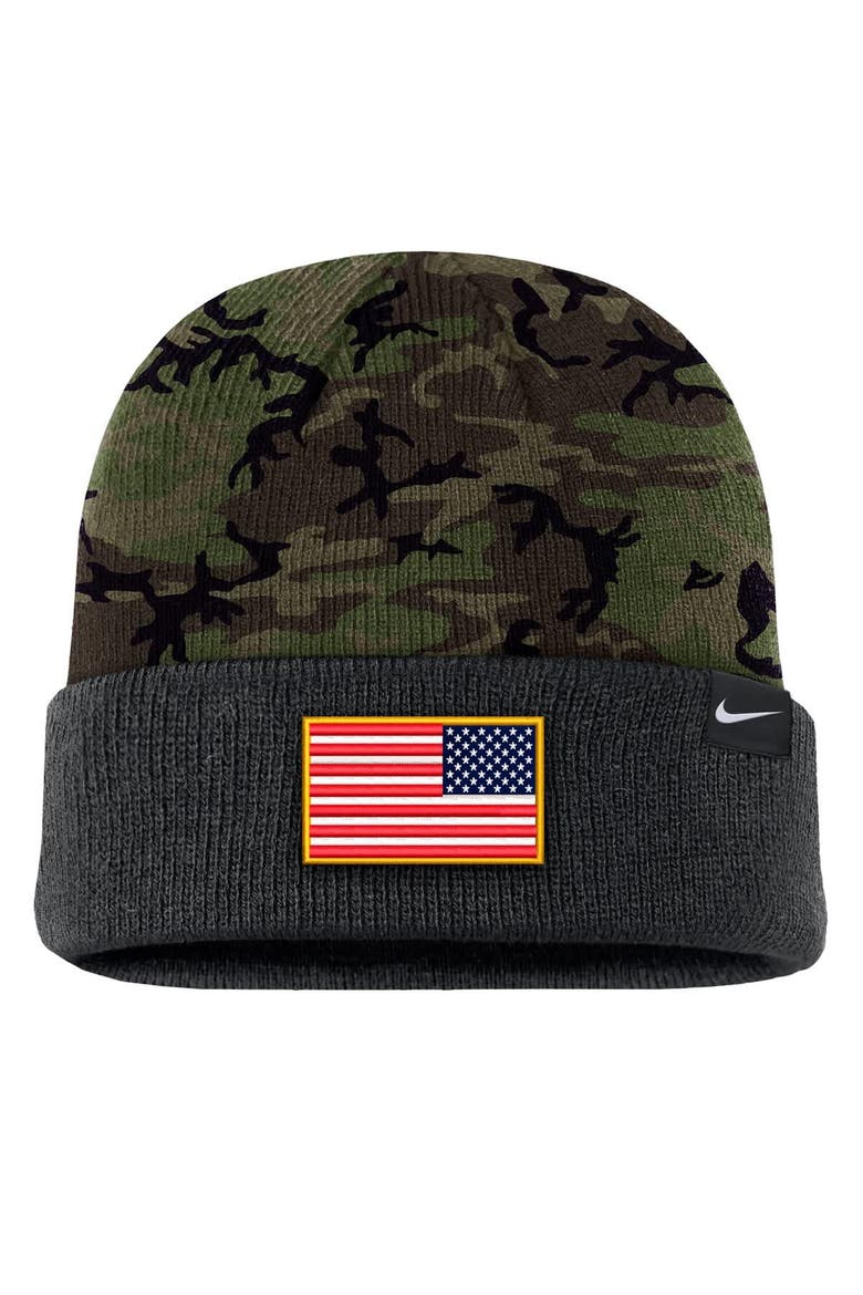 Men's Nike  Camo Wake Forest Demon Deacons Military Appreciation Cuffed Knit Hat, Alternate, color, Camo