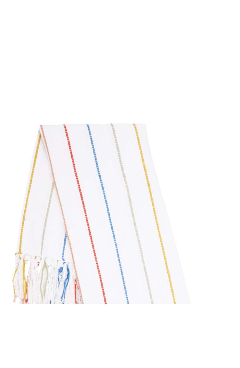 carol & frank Wonderland Stripe Towel, Alternate, color, White