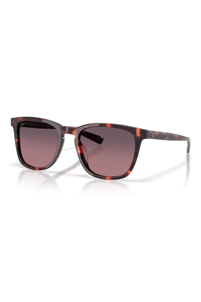 Sullivan 53mm Gradient Polarized Square Sunglasses, Alternate, color, SUNSET TORTOISE / ROSE 580G
