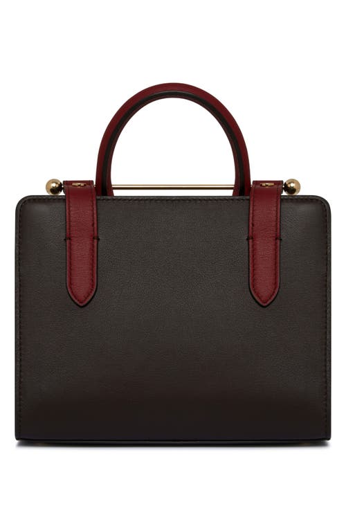 Strathberry Mini Colorblock Leather Tote In Brown