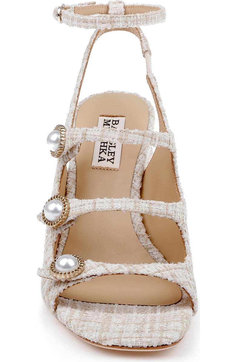 Badgley Mischka Collection Vella Ankle Strap Sandal, Alternate, color, Cream Multi