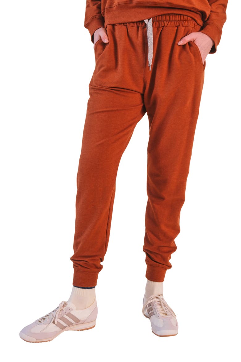 Plus Agnes Organic Cotton + Tencel Jogger Pant, Main, color, Rust