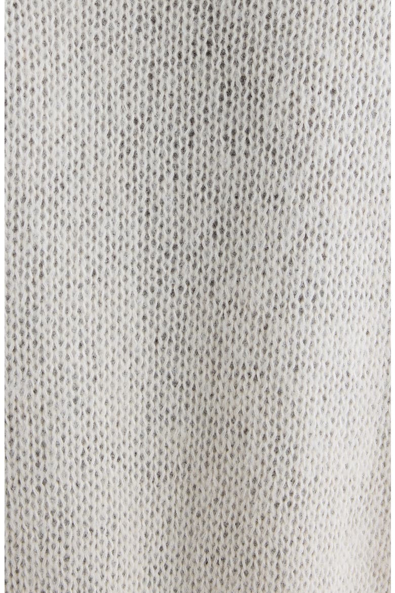 Raised Logo Alpaca & Silk Sweater, Alternate, color, ICONIC MILK