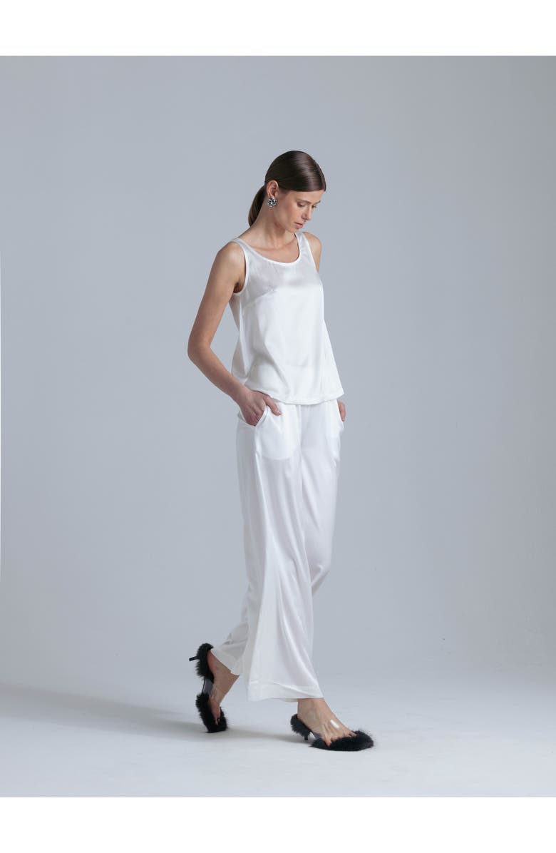 Alas Silk Tank Top, Alternate, color, Milk White