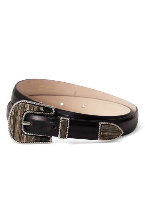 Travertine Leather Belt