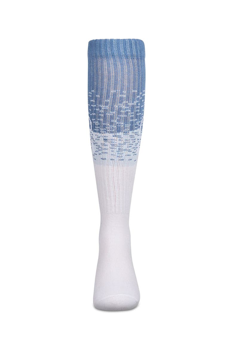 Color-Block C Graphic Ribbed Knee Sock, Alternate, color, White