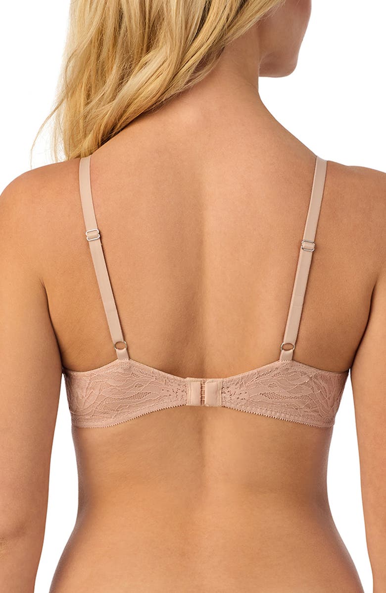 On Gossamer Sleek & Lace Wireless Lift Bra, Alternate, color, Champagne