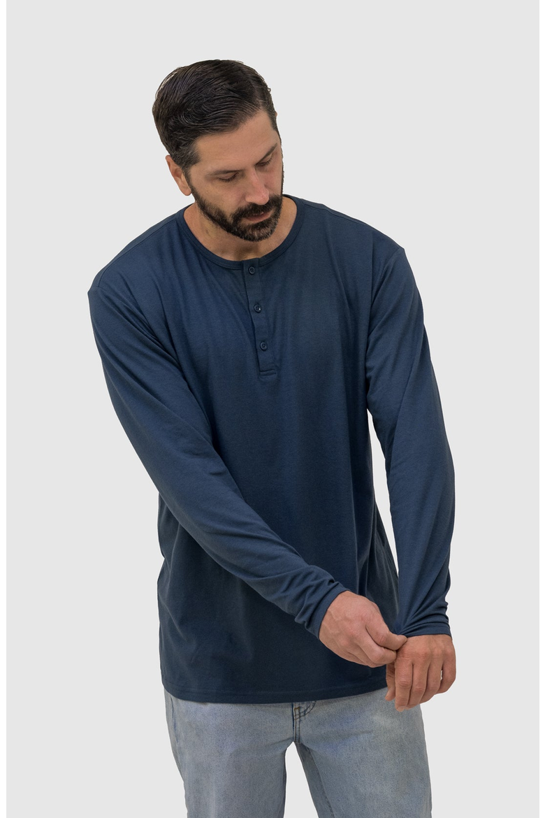 Long Sleeve Henley, Alternate, color, Slate Blue
