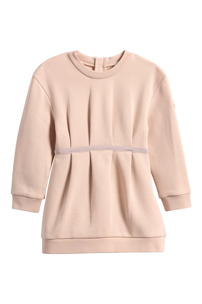 Kids' Pleated Sweatshirt Dress, Main, color, PINK