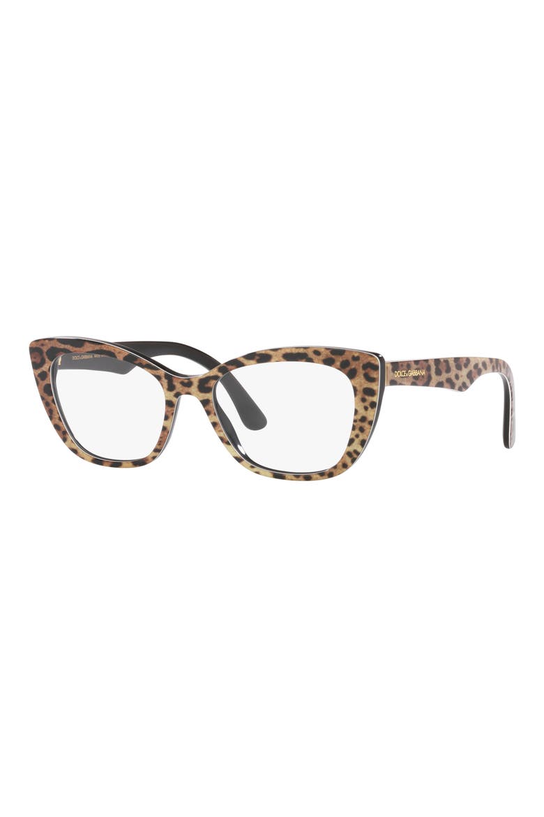 54mm Cat Eye Optical Glasses, Alternate, color, BLACK BROWN