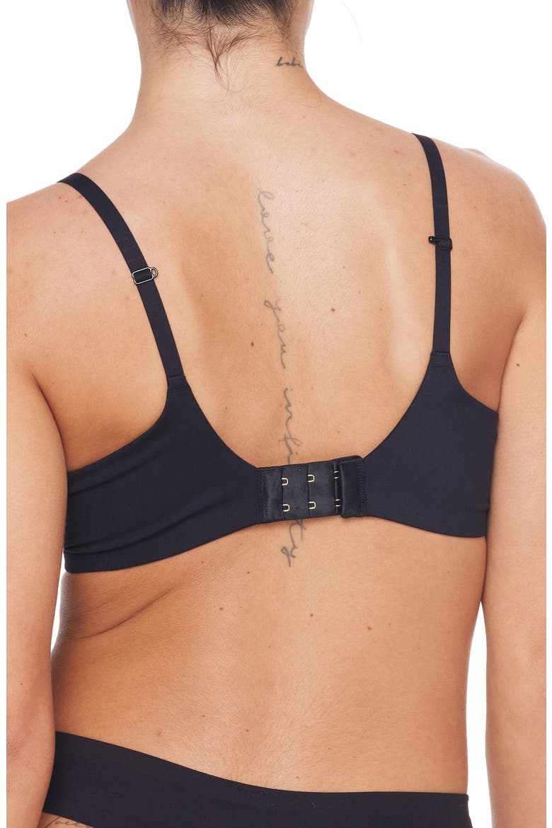 ComfortStretch Underwire Front Closure T-Shirt Bra, Alternate, color, BLACK