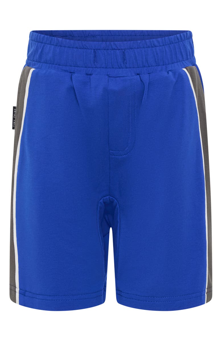 TINY TRIBE Kids' Colorblock Cotton Shorts, Main, color, Blue