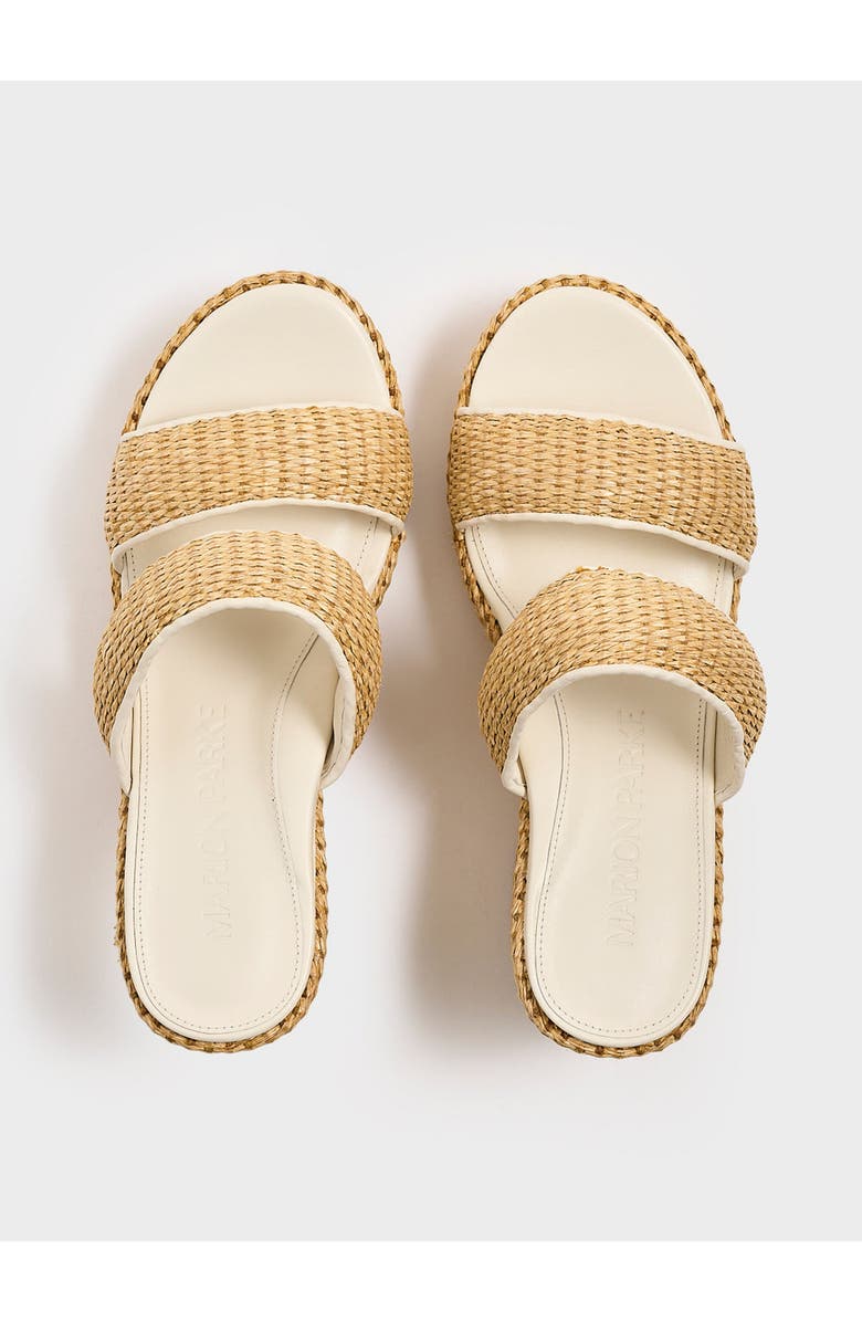 MARION PARKE Amelia Platform | Nappa/Raffia, Alternate, color,