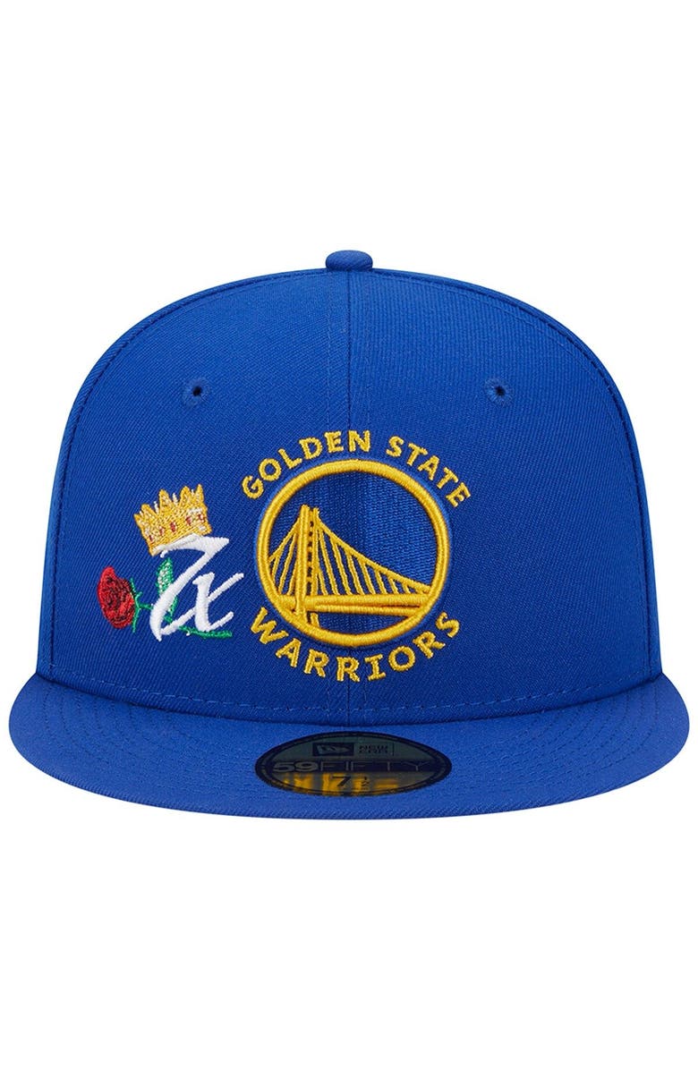 New Era Men's New Era Royal Golden State Warriors Crown Champs 59FIFTY Fitted Hat, Alternate, color,