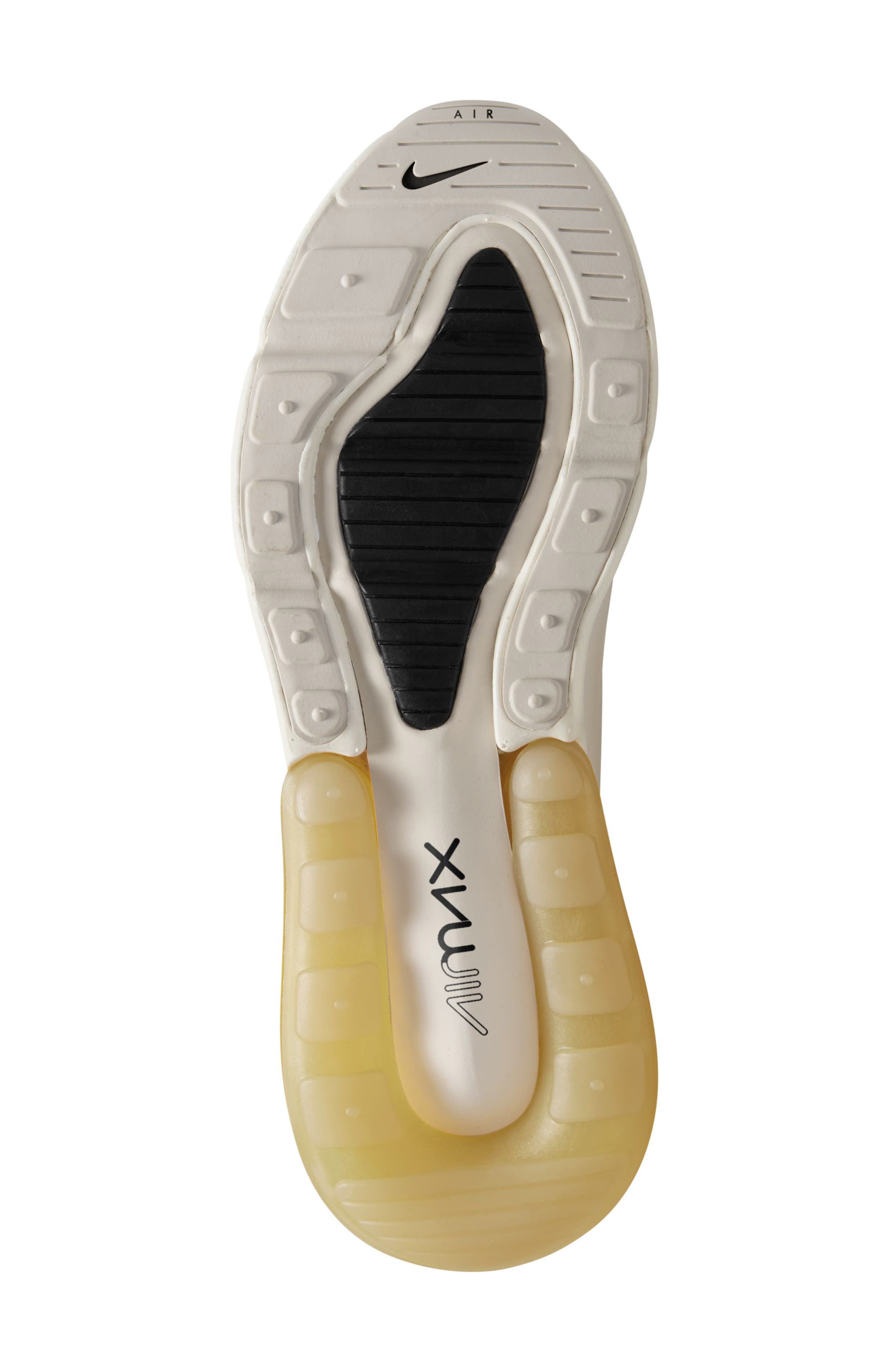 Air Max 270 Sneaker, Alternate, color, BLACK/ SILVER-WHITE