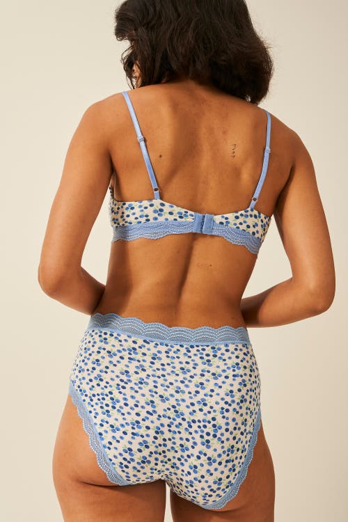 Stripe & Stare The Lace Triangle & High Rise Set In Multi