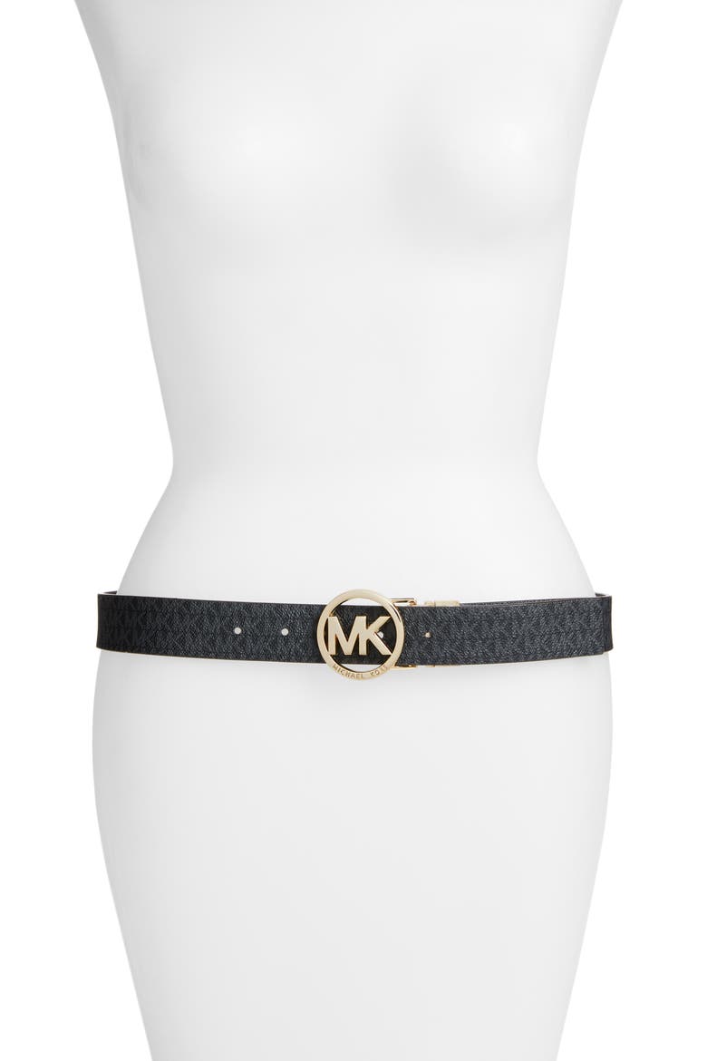 Logo Reversible Leather Belt, Alternate, color, CHOCOLATE/ BLACK