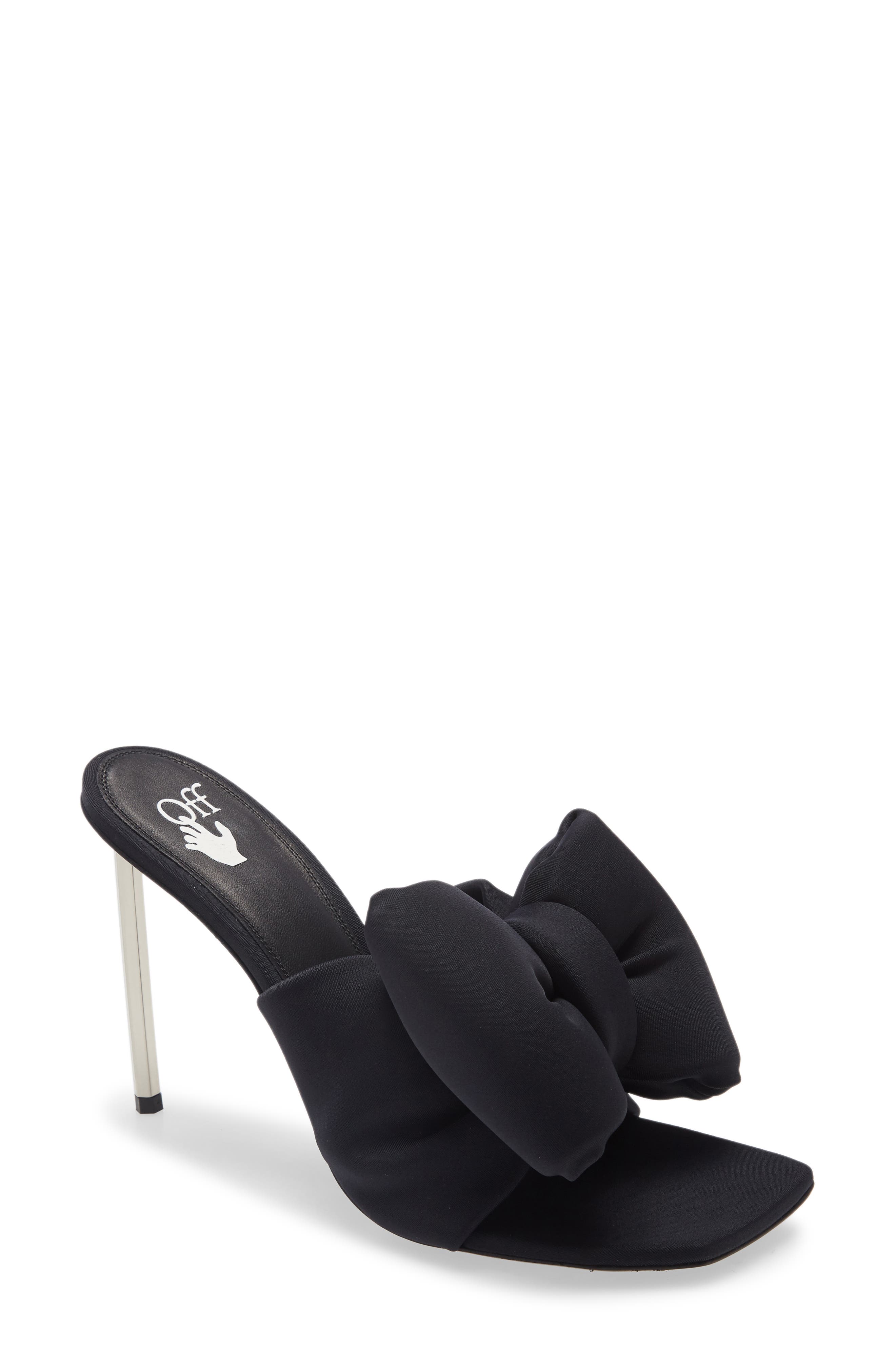 Off-White Allen Heel Bow Top Sandal, Main, color, 