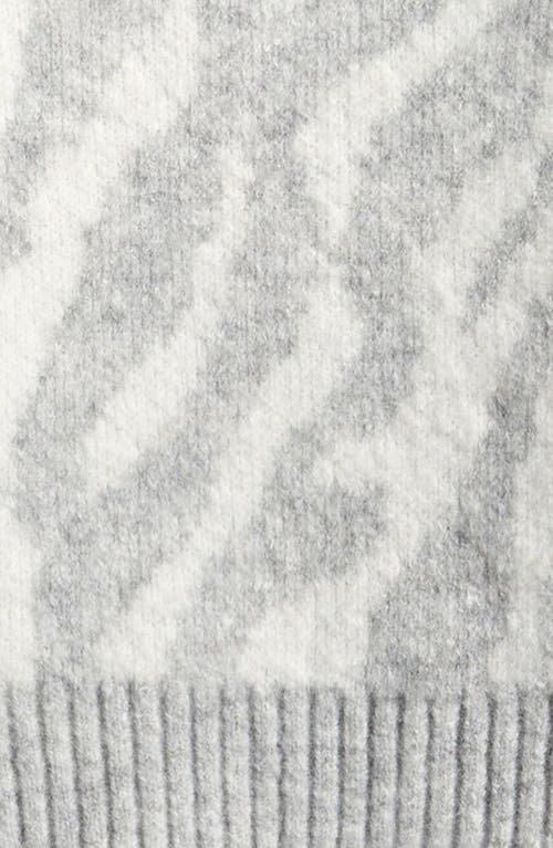 Freshman Kids' Zebra Stripe Sweater & Sweater Skirt Set In Gray