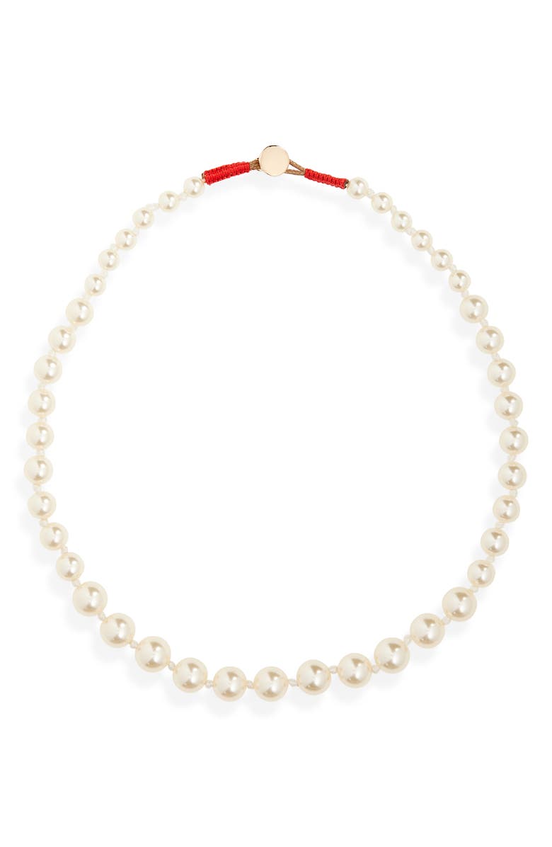ROXANNE ASSOULIN The Graduated Faux Pearl Necklace, Main, color, Natural