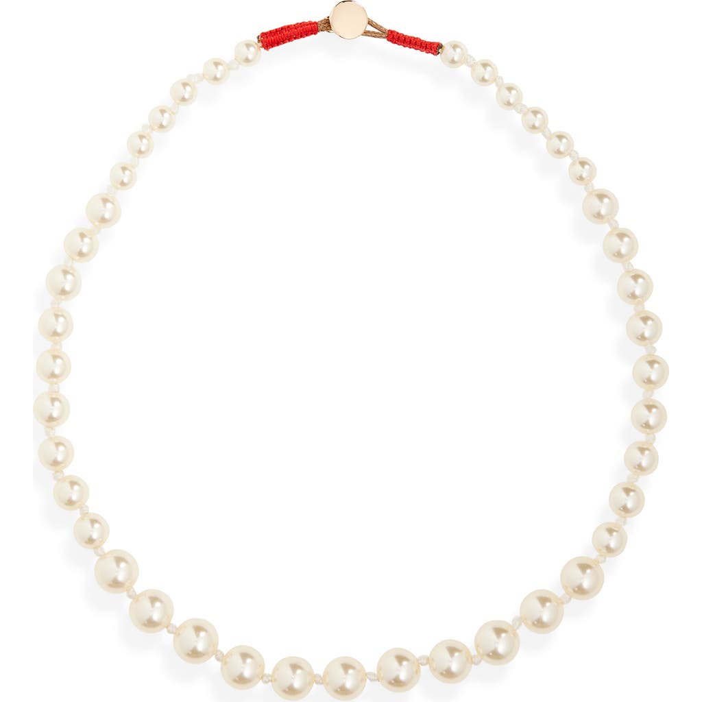 Roxanne Assoulin The Graduated Faux Pearl Necklace In White