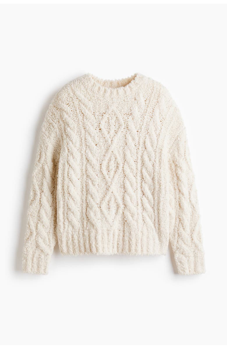 H&M Cable-knit Jumper, Alternate, color, Cream
