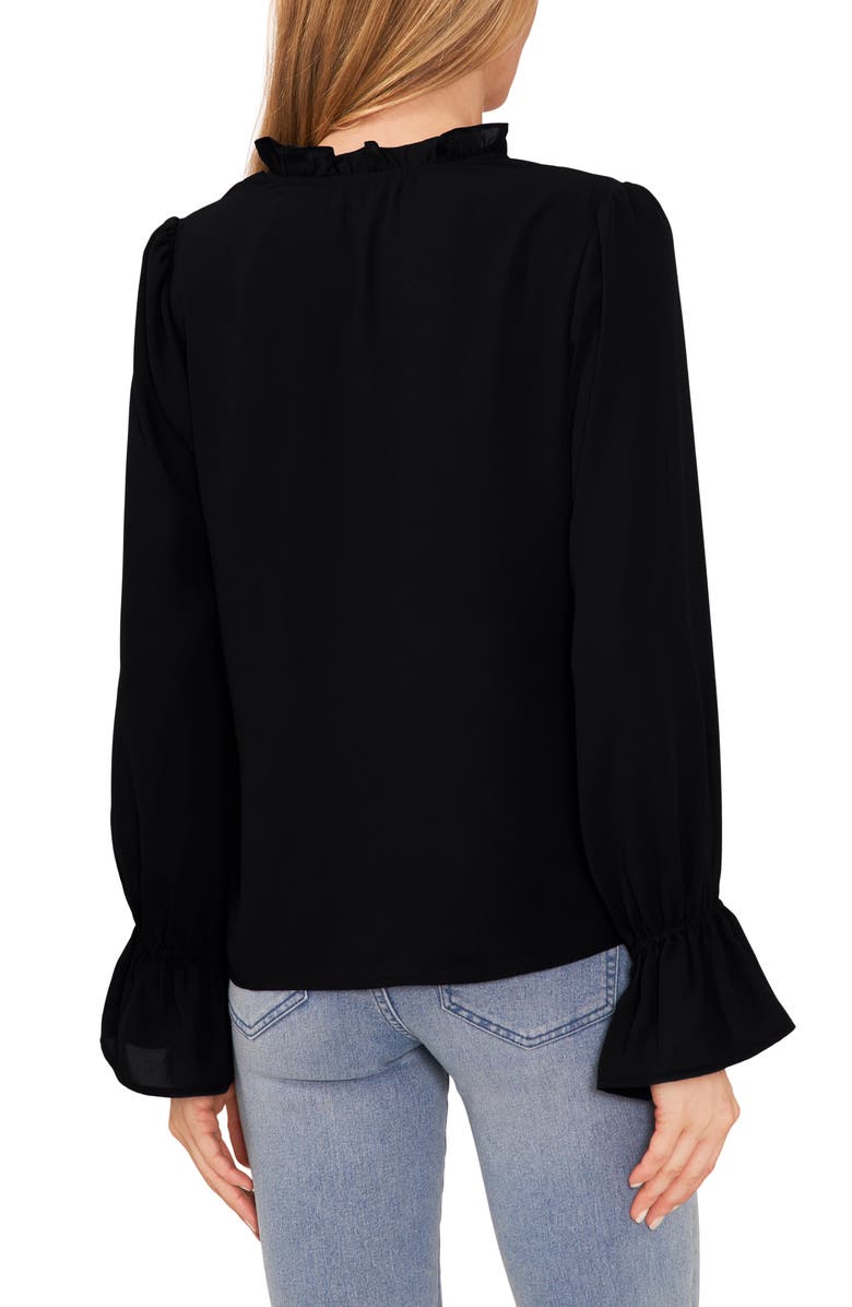 CeCe Ruffle V-Neck Blouse, Alternate, color,