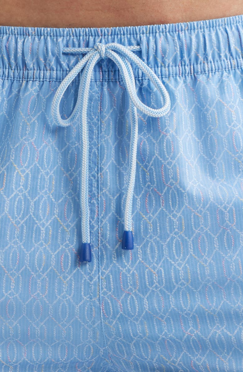 Peter Millar Nautical Ropes Swim Trunks, Alternate, color, Bluebird