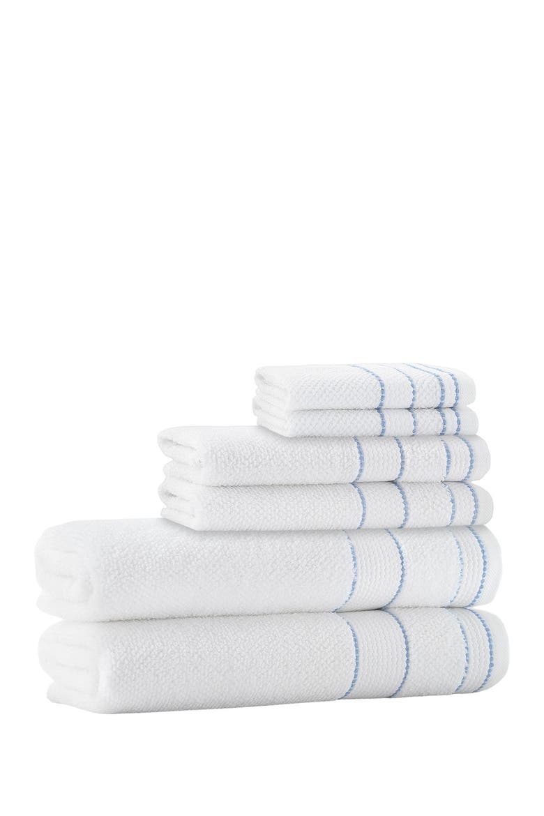 Monroe Turkish Cotton 6-Piece Towel Set - White, Alternate, color, WHITE