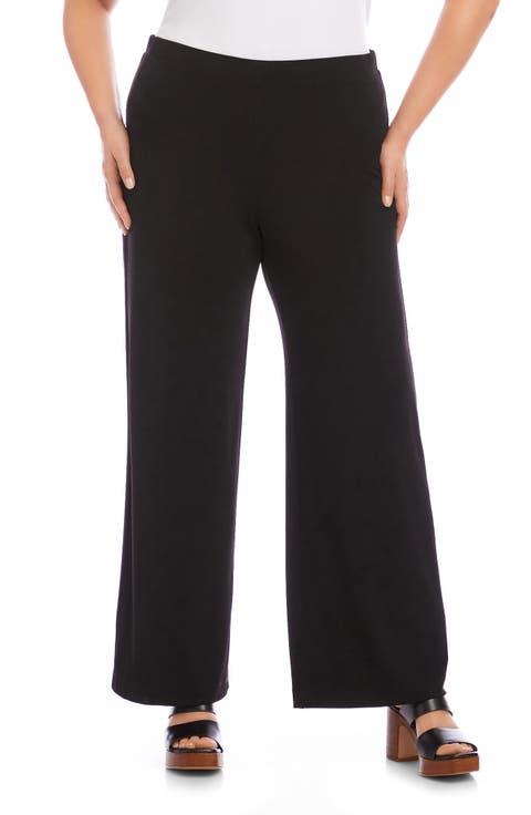 Travel Jersey Wide Leg Pants (Plus)