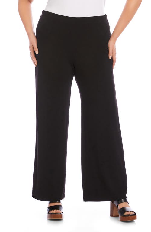 Karen Kane Travel Jersey Wide Leg Pants In Black