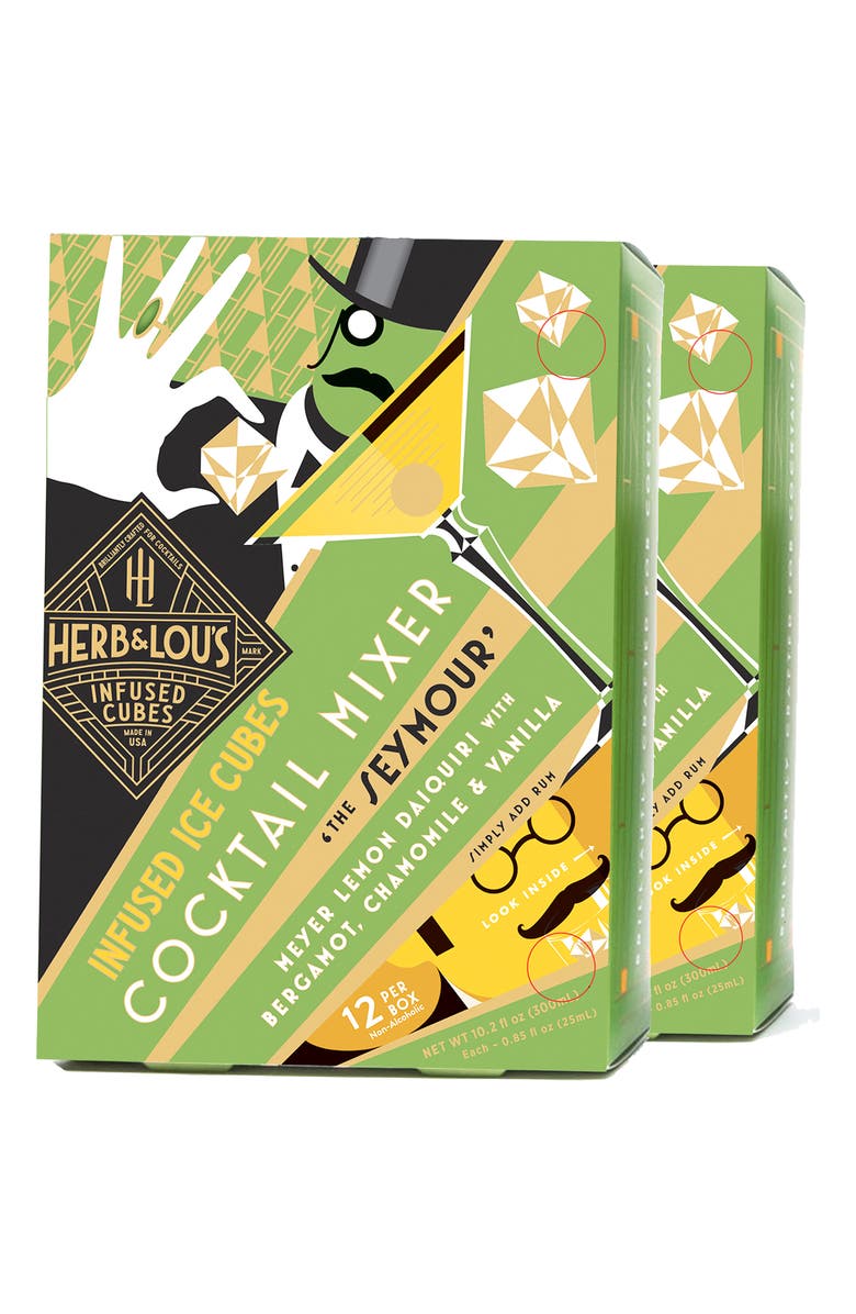 Herb & Lou's Two 12-Pack Infused Ice Cubes, Main, color, 