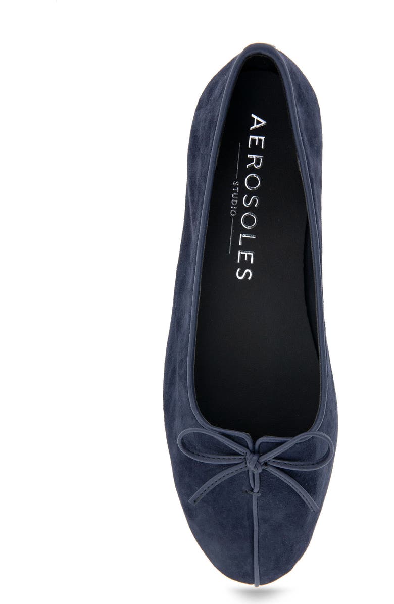 Aerosoles Novia Ballet Flat, Alternate, color, Navy Suede