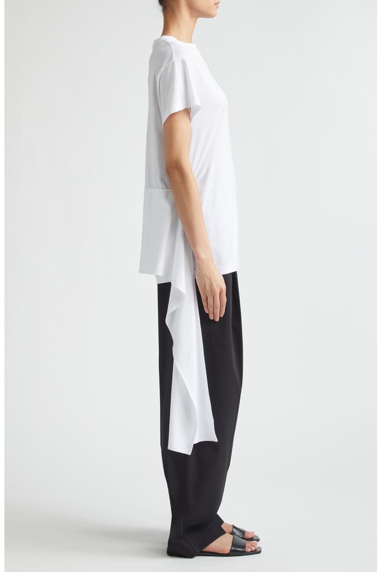 Tie Waist Jersey T-Shirt, Alternate, color, WHITE
